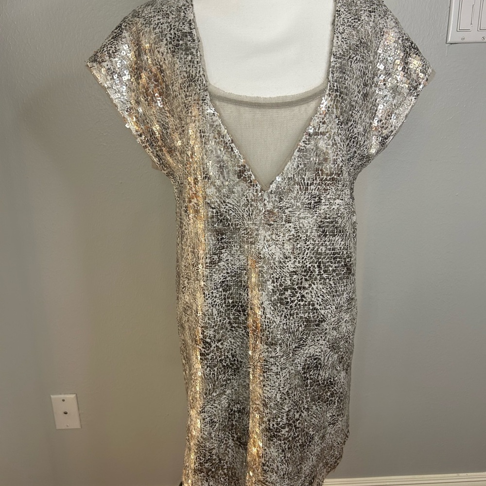 ✨ Free People Shattered Glass Sequin Cocktail Dress – NWT, Size L ✨ - Picture 2 of 8
